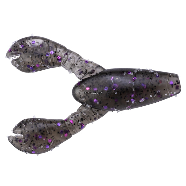 Great Lakes Finesse Snack Craw, 2.1"-Smoke Clear Purple Flake