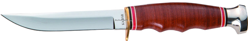Ka-Bar 2-1232-1 Hunter Sheath Knife 4" Blade, Leather Handle, Sheath