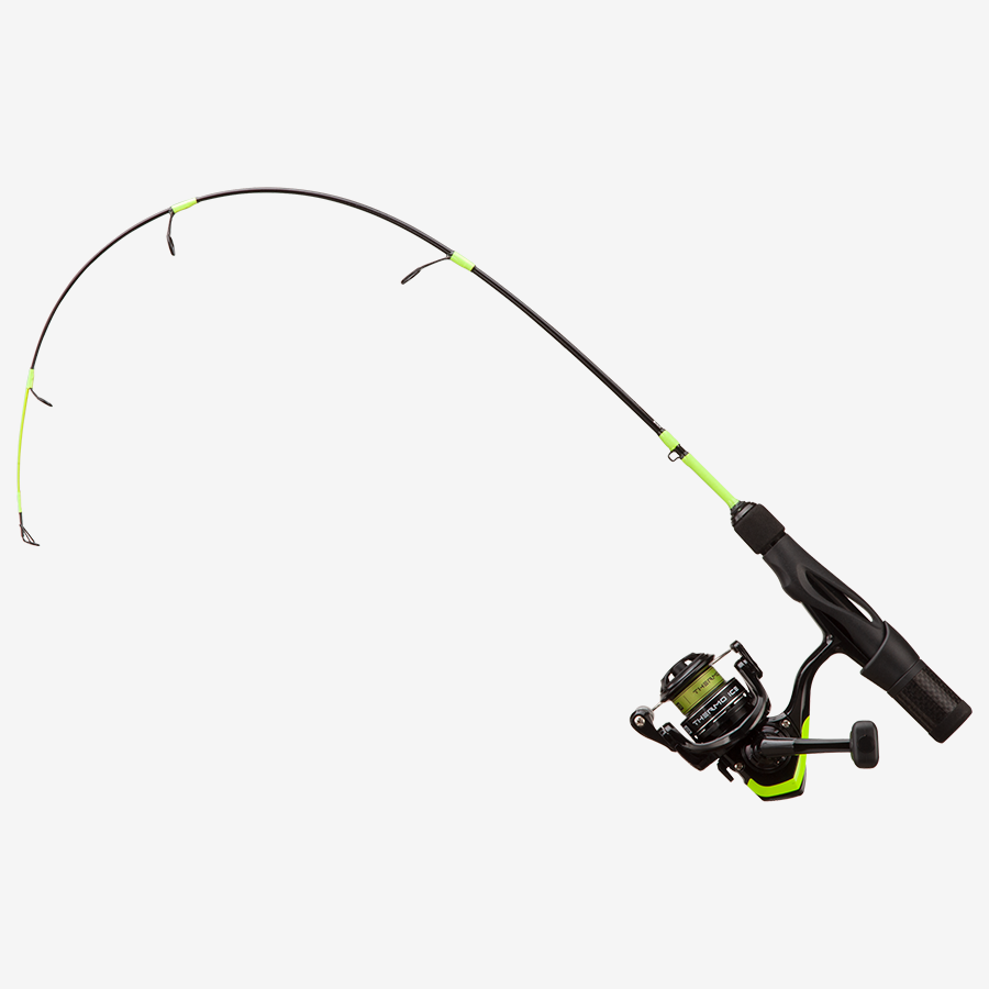 13 Fishing TIC5-28M Thermo Ice Spinning Combo, Solid Fiberglass Blank, 30", M,
