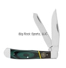 Remington 15636 Hunter Trapper Knife, Folder, Green/Black G10 Handle, W/Medallion, 4.125" D2 S/S Blade, Box