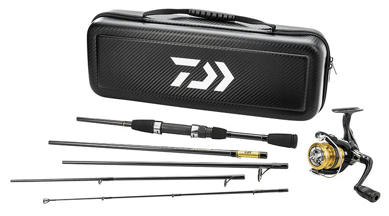 Daiwa Carbon Case Freshwater ROD REEL Travel Combo