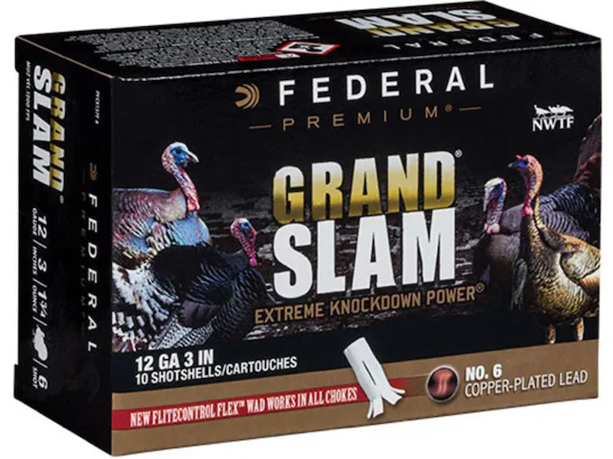 FED GRAND SLAM 12GA 3" 1.75OZ #6 TKY