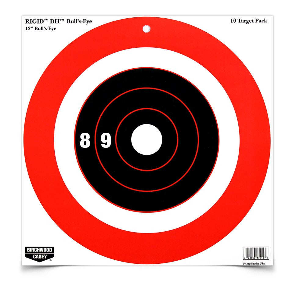 Birchwood casey Rigid™12 Inch Bull's-Eye DH™, 10 targets