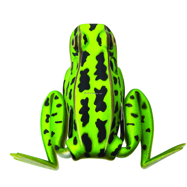 Lunkerhunt POP01 Popping Frog Hollow Body Frog, 2 1/4" at Rest/1 3/4" Extend, 1/2 oz, Green Tea, Floating