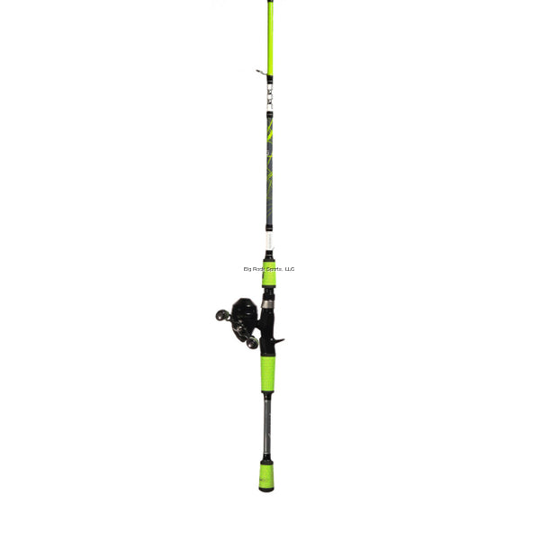 ProFISHiency PRO56SCGREEN Hi-Viz Green Micro Spincast Combo,6 lb Line, Medium Action 2PC Fiberglass Rod,Soft Padded Grips
