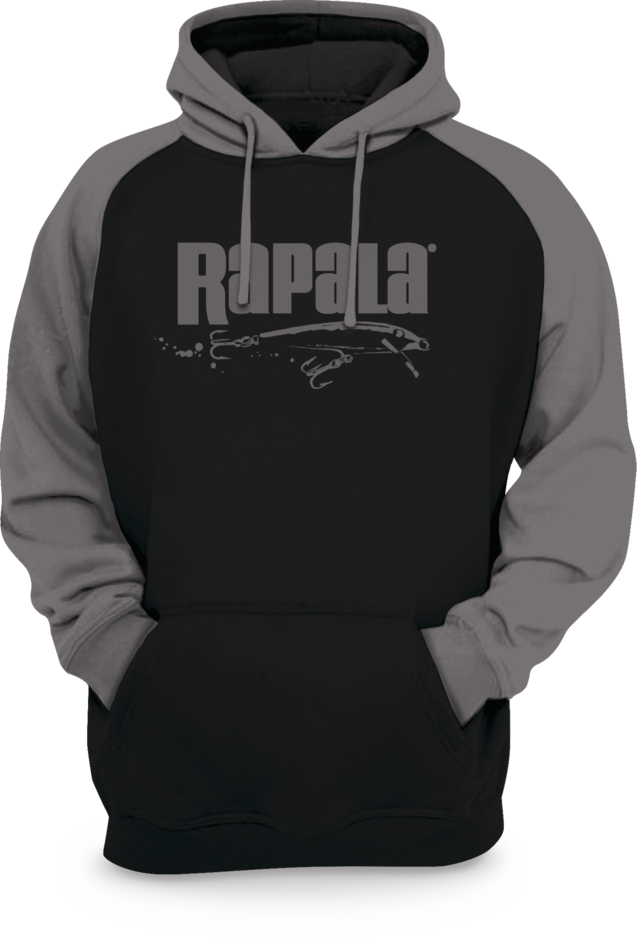 Rapala® Black Charcoal Floater Hooded Sweatshirt