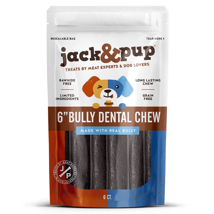 JACK & PUP 6" BULLY DENTAL CHEW