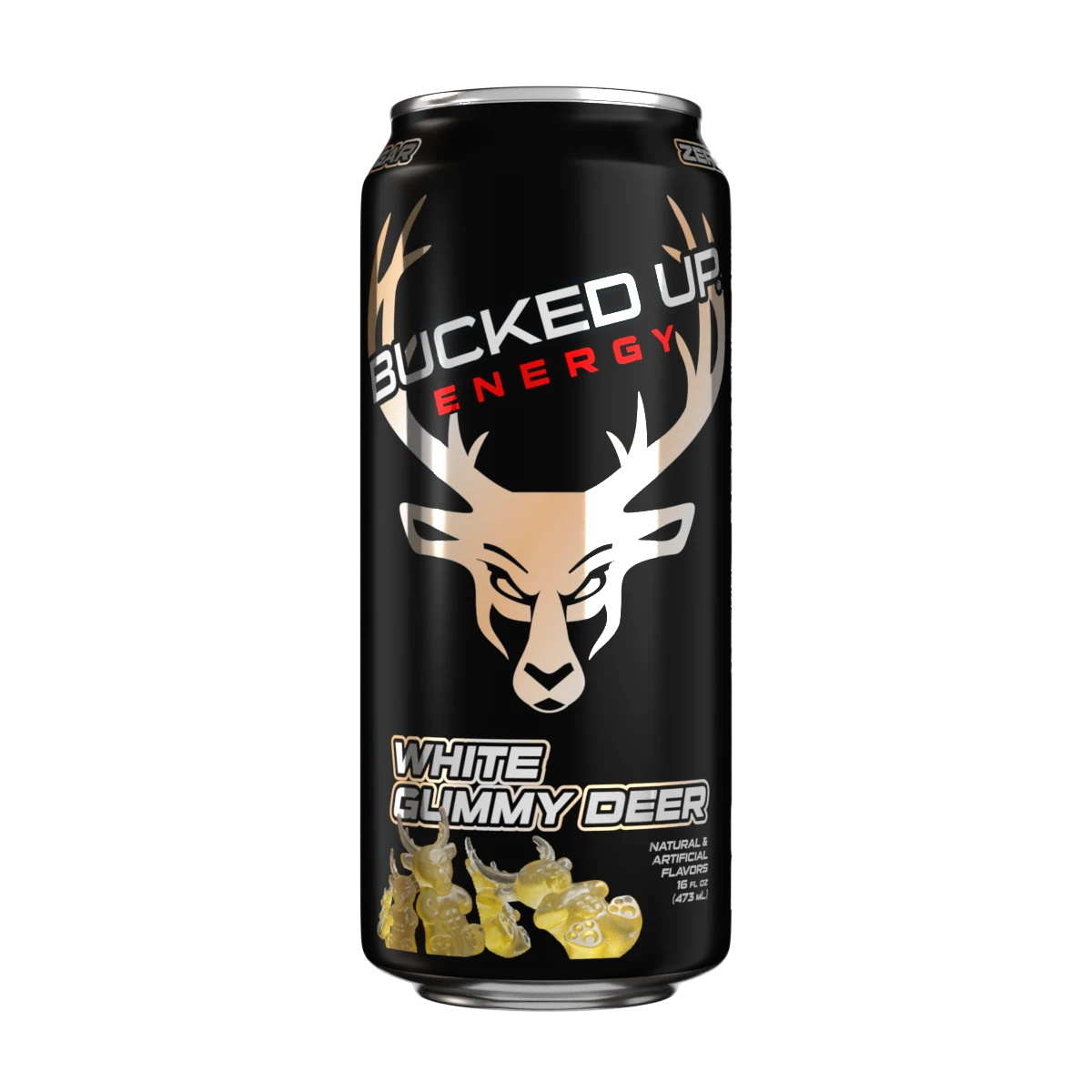 BUCKED WHITE GUMMY ENERGY DRINK