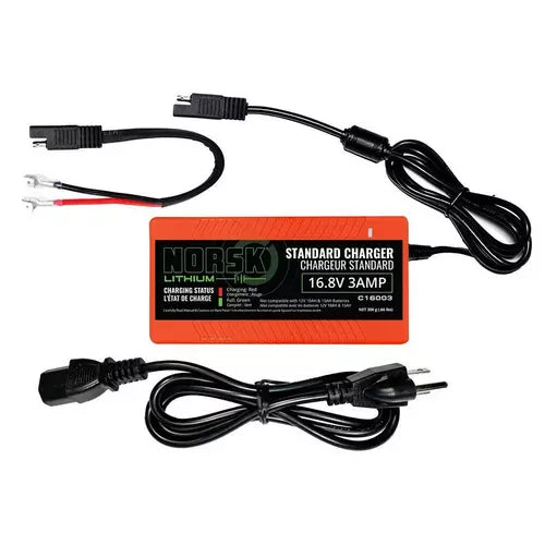 Norsk Lithium 16.8V 3A Lithium Ion Battery Charger with QC Harness