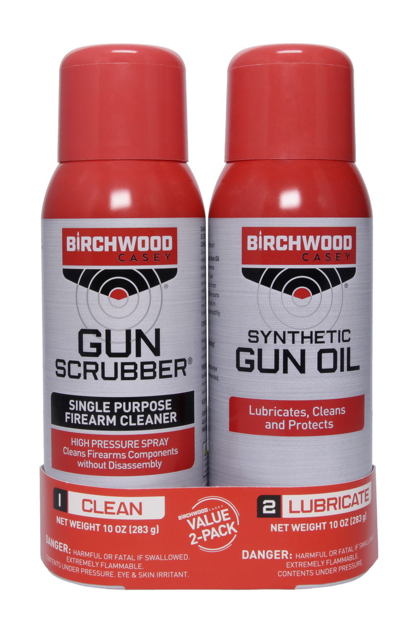 Birchwood Casey Gun Scrubber® & Synthetic Gun Oil Aerosol Combo Pack