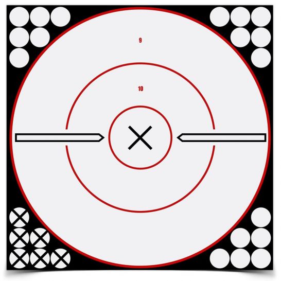 Birchwood Casey Shoot-N-C 12" White and Black X-Bull's Eye, 5 Targets