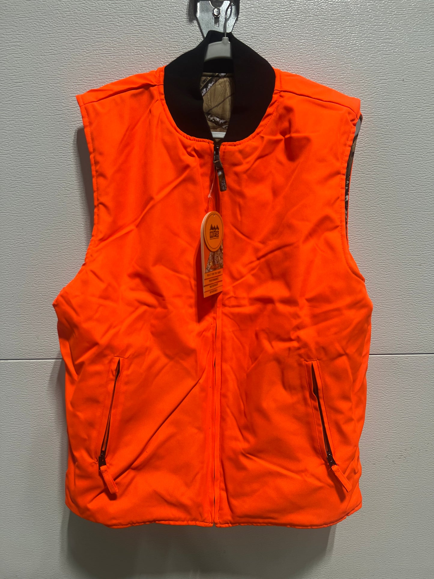 Burly reversible vest camo/blaze orange