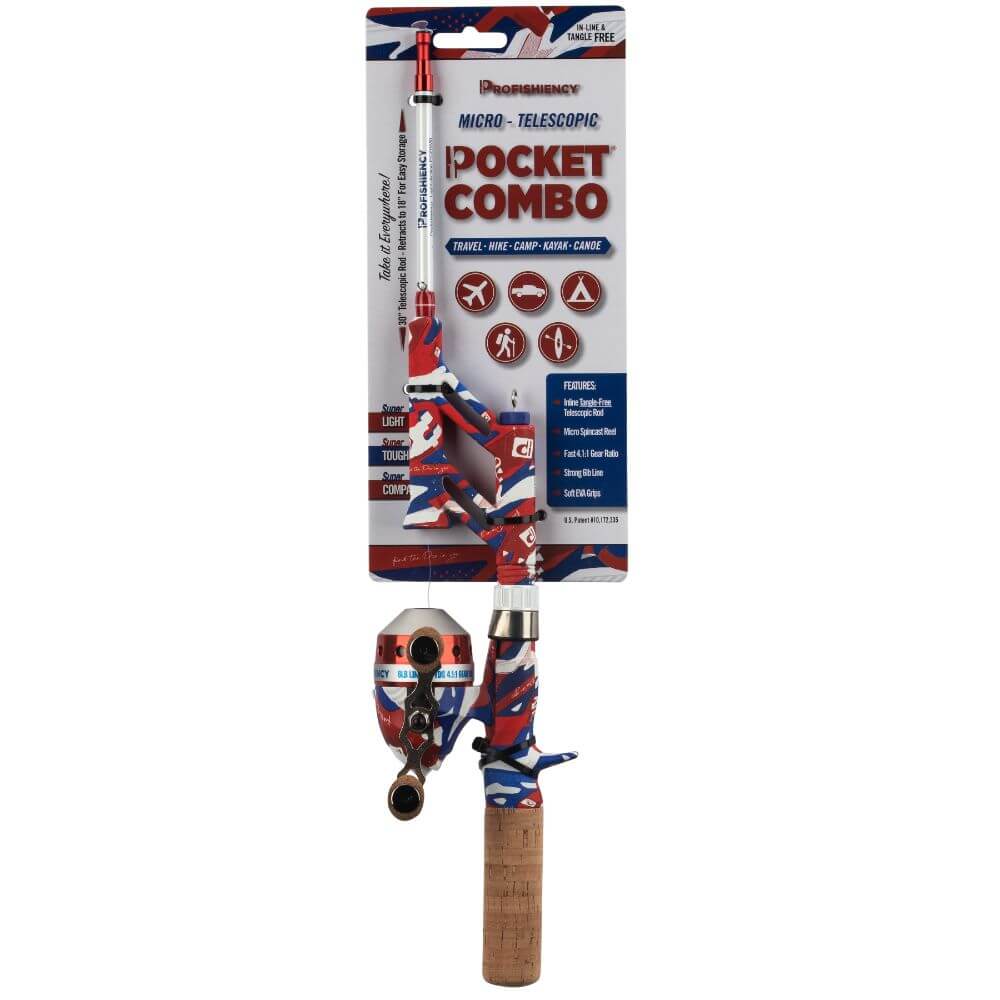 ProFISHiency Krazy Americana Telescopic Spincast Pocket Combo