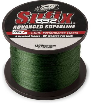 SUFFIX 832 Braid Low-Vis Green 1200YDS SPOOL