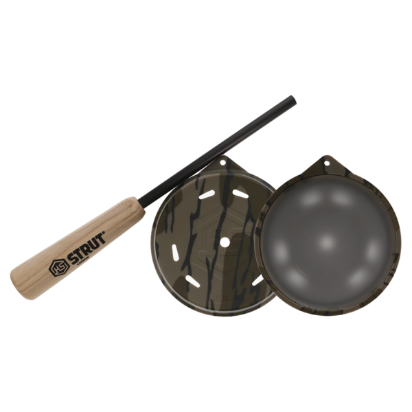Hunter's Specialties Camo Cutt'R Turkey Glass Pot Call, Mossy Oak Bottomland Camouflage