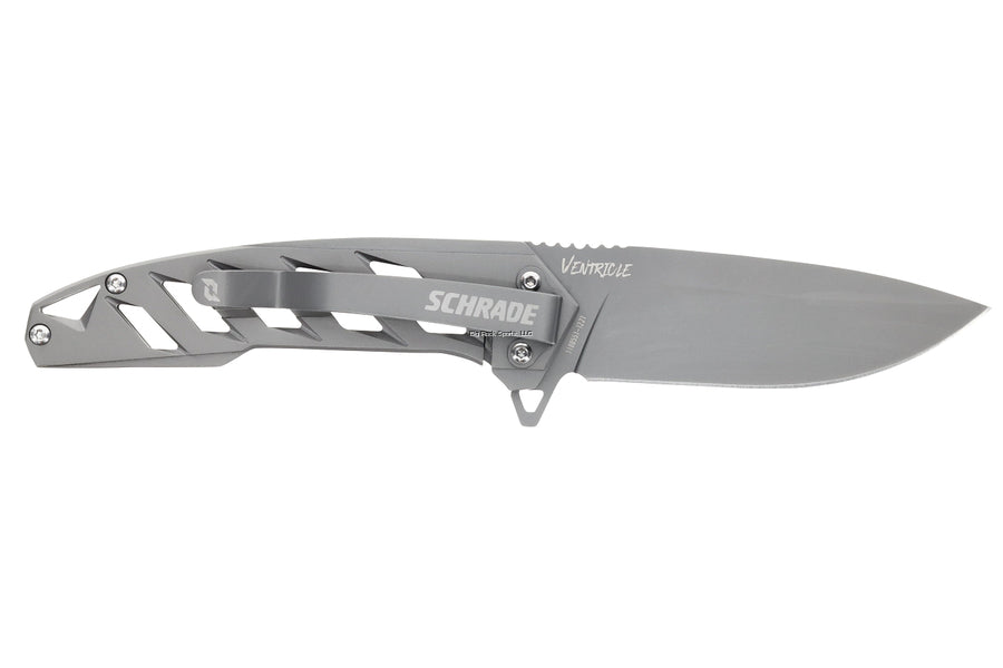Schrade 1159323 Ventricle Tanto Folding Knife, 4" Blade, Aluminum Handle
