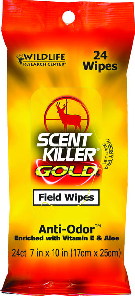 Wildlife Research 1295 Scent Killer Gold Field Wipes , 24-Pack