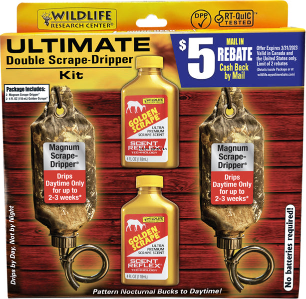 Wildlife Research 392 Ultimate Double Dripper Kit (2 Drippers, 2-Golden Scrape 4 FL OZ)