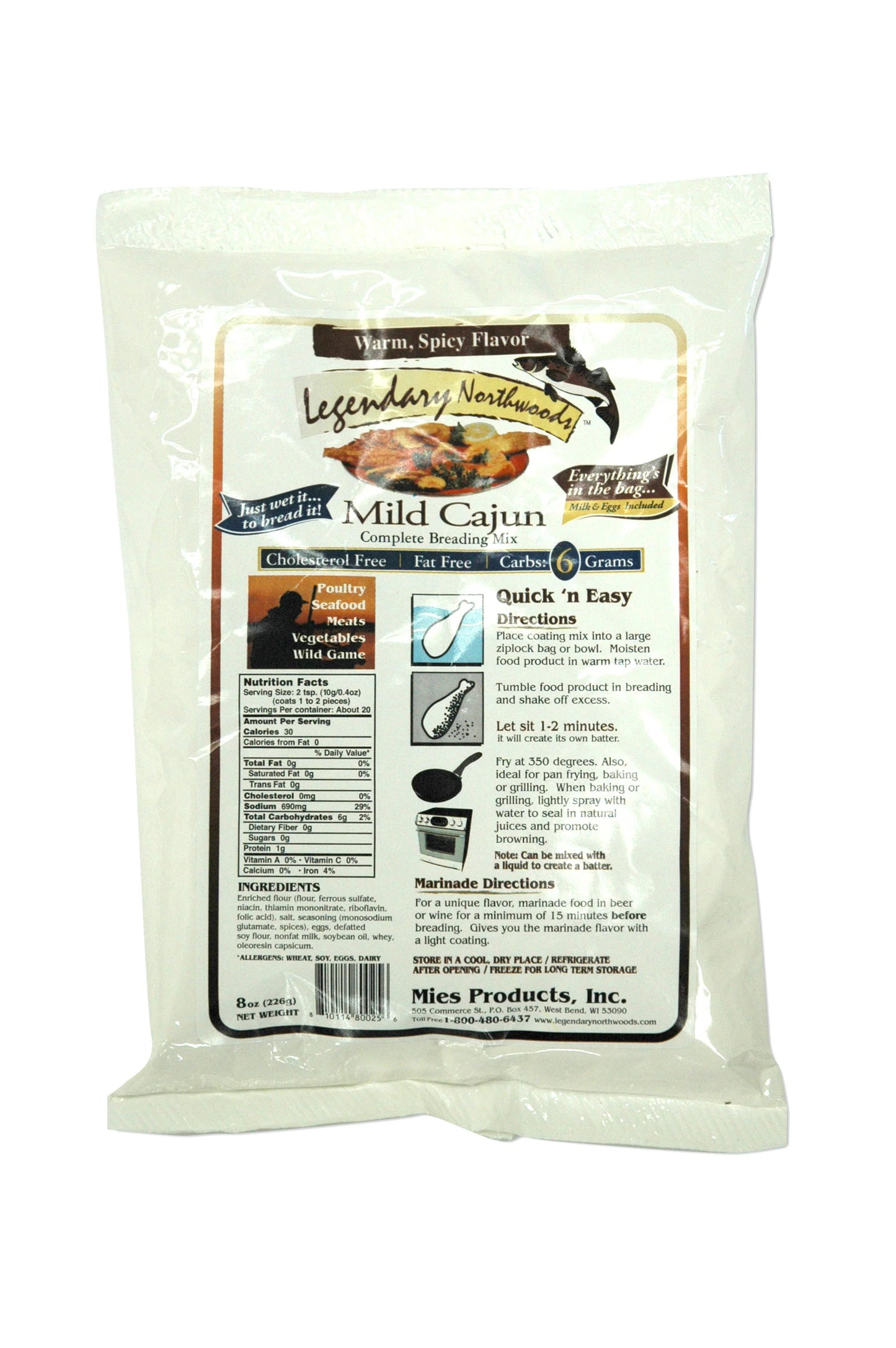 Legendary Northwoods, Mild Cajun 8oz.