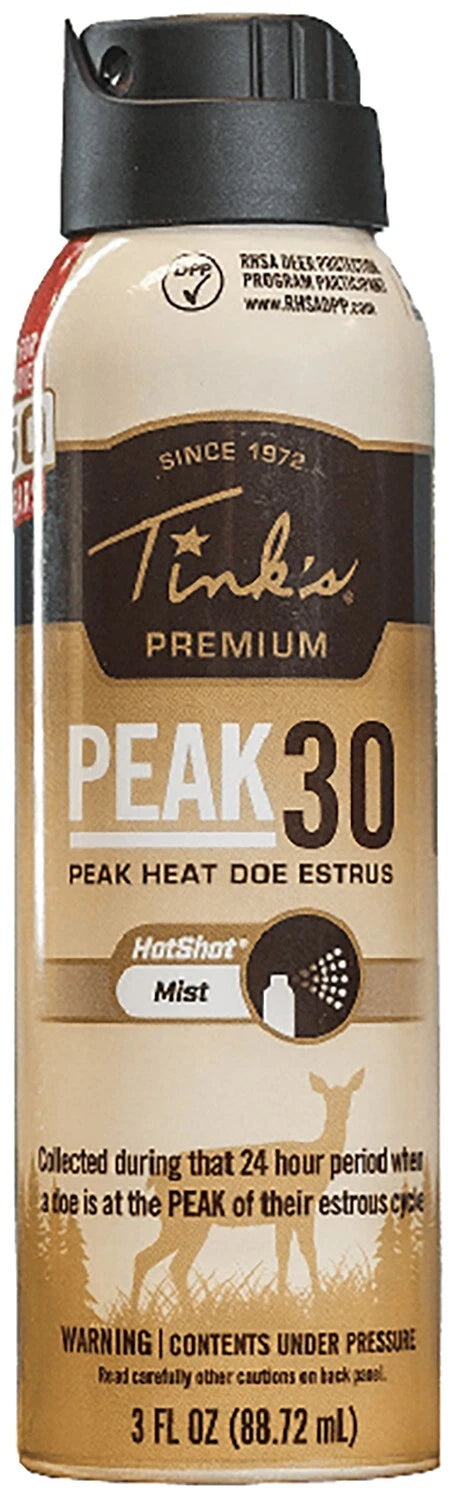 Tinks Peak30 Hot Shot Deer Doe In Estrus Scent 3 oz Mist