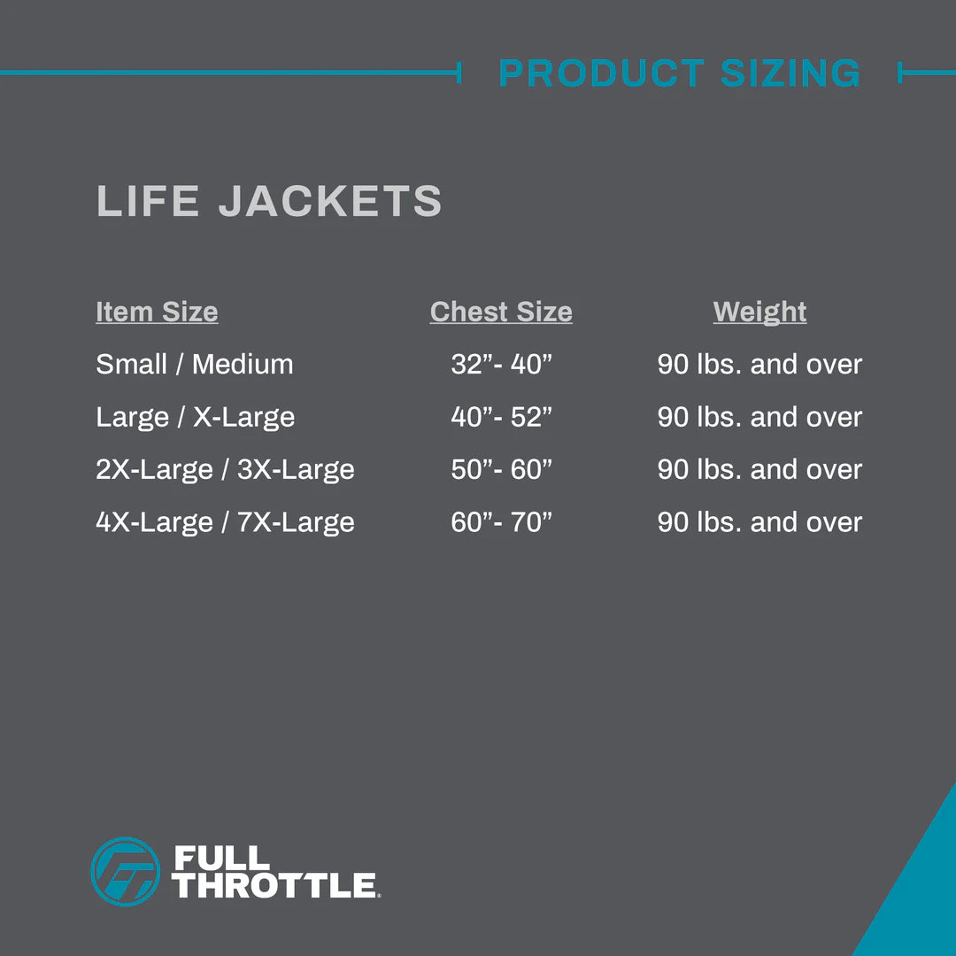 Full Throttle Adult Rapid-Dry Life Jacket