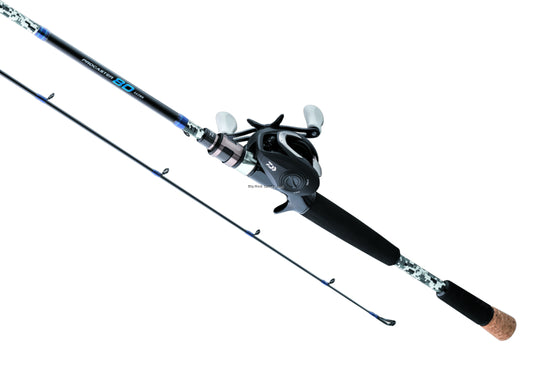 Daiwa procaster Baitcast Combo  Left hand, 7'3" , 1 pc, Medium Heavy Carbon Graphite Rod