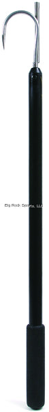 Sea Striker Black Anodized Aluminum Gaff 2" Stainless Hook 4' Long