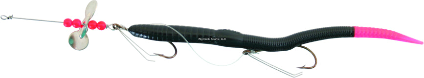 Creme Midget Crawler Worm, 3 1/2", 1 Rig and Spare