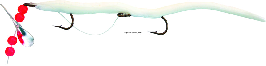 Creme Midget Crawler Worm, 3 1/2", 1 Rig and Spare
