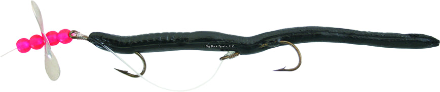 Creme Midget Crawler Worm, 3 1/2", 1 Rig and Spare