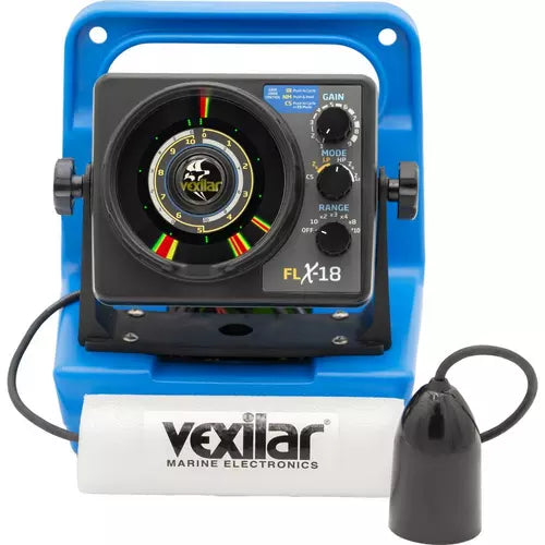 Vexilar FLX-18 Genz Pack Ice Fishing Flasher with 12 Degree Ice-Ducer and and SLA Battery