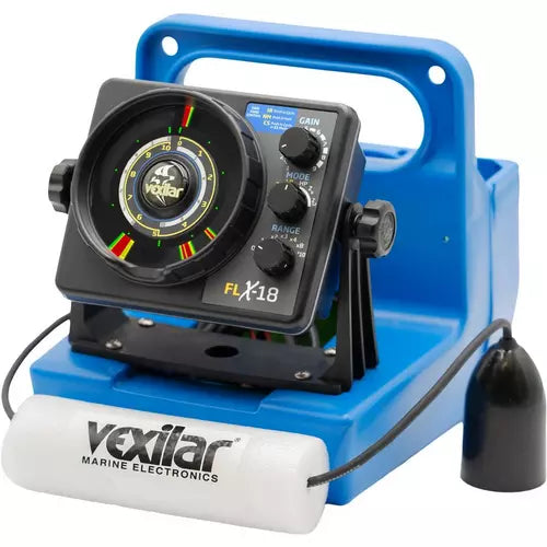 Vexilar FLX-18 Genz Pack Ice Fishing Flasher with 12 Degree Ice-Ducer and and SLA Battery
