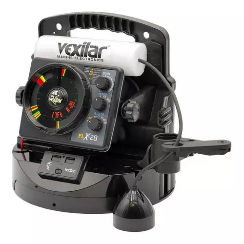 Vexilar FLX-28 ProPack Elite Ice Fishing Flasher with Pro View Ice-Ducer and Lithium Battery