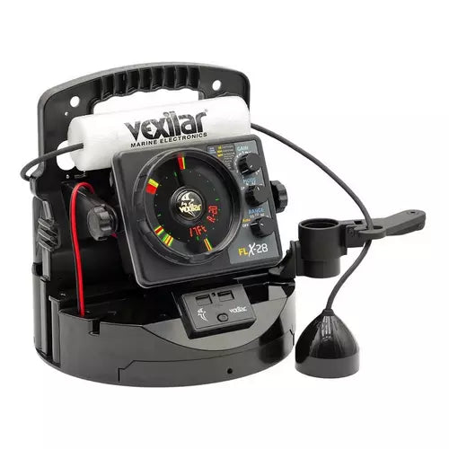 Vexilar FLX-28 ProPack Elite Ice Fishing Flasher with Pro View Ice-Ducer and Lithium Battery