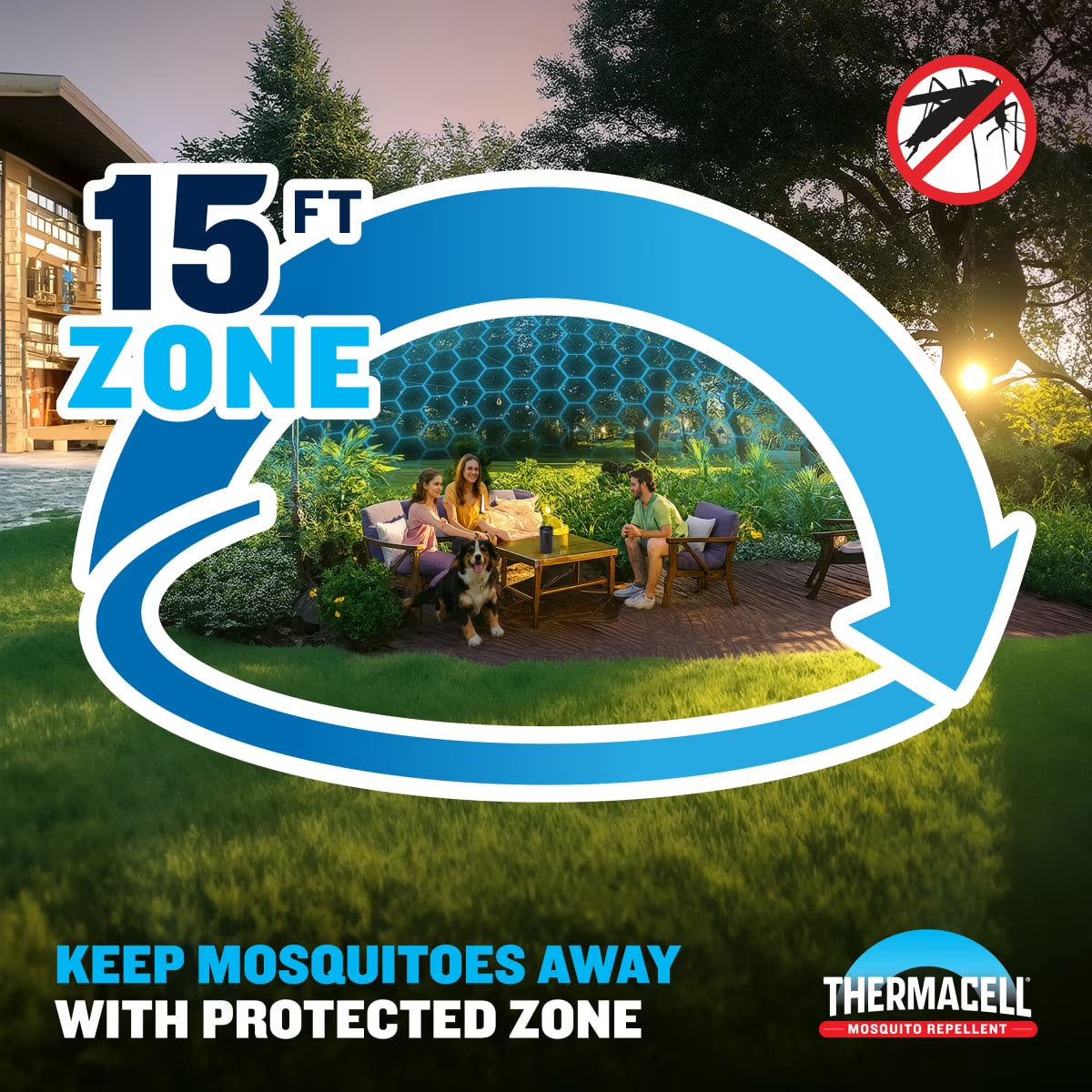 Thermacell Guard Base Mosquito Repeller with 12-Hr Refill; Black