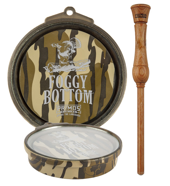 Primos Foggy Bottom Glass Pot Turkey Call, Mossy Oak Bottomland