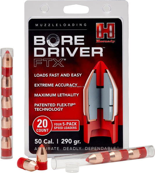 Hornady 67713 50 Cal 290 Gr Bore Driver FTX