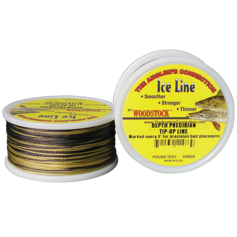 Woodstock ice line nylon tip line and rattle reel