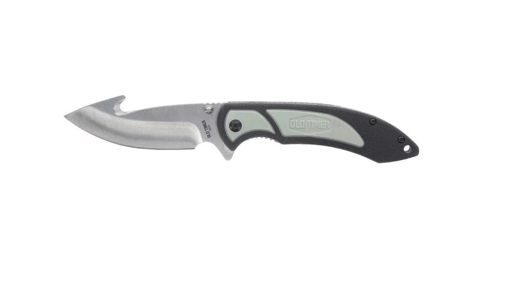 Old Timer Trail Boss Folding Knife Gut Hook Litho, Box