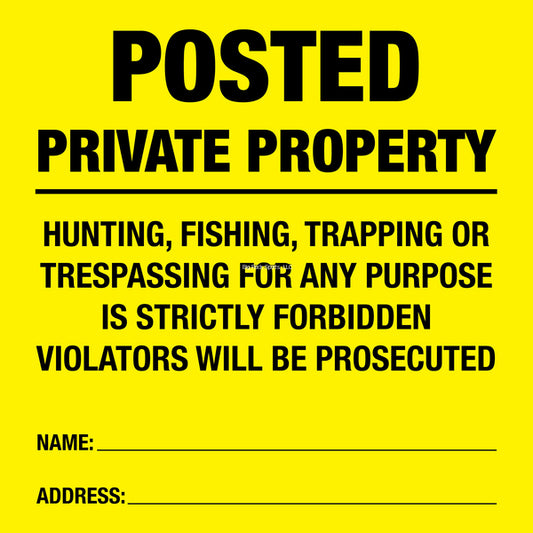Allen Posted No Trespassing Sign, 12 Pack
