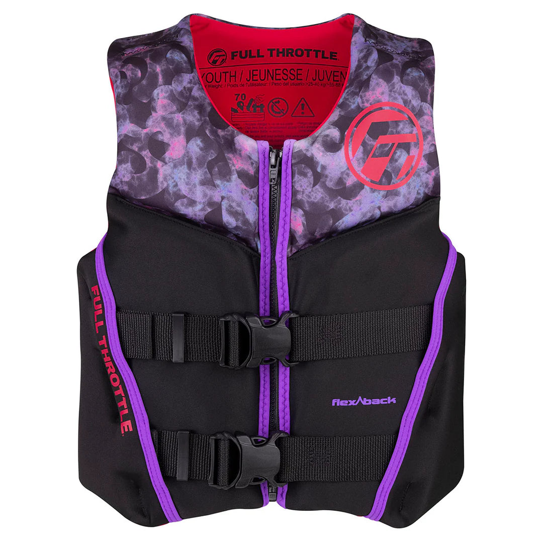Full Throttle Youth Rapid-Dry Flex-Back Life Jacket
