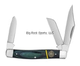 Remington 15634 Hunter Stockman Knife, Folder, Green/Black G10 Handle, W/Medallion, 4", D2 S/S Blade, Box