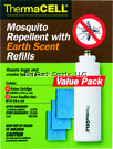 Thermacell E4 Mosquito Repellent with Earth Scent Refill Pack for Repellers, Lanterns and Torches, 48 Hour Value Pack