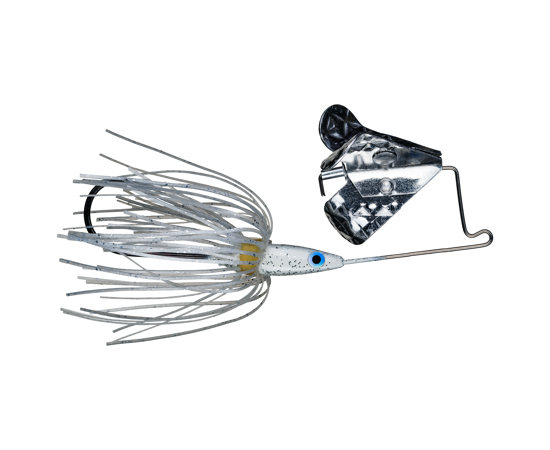 Strike King 516BM-72 Tri-Wing Buzz King Buzzbait, 5/16 oz, White & Silver Blade,1pk