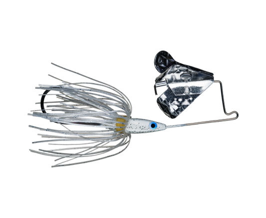 Strike King 516BM-72 Tri-Wing Buzz King Buzzbait, 5/16 oz, White & Silver Blade,1pk