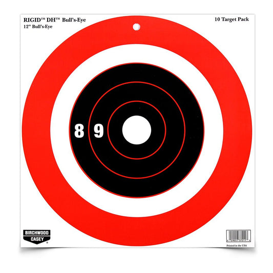 Birchwood casey Rigid™12 Inch Bull's-Eye DH™, 10 targets