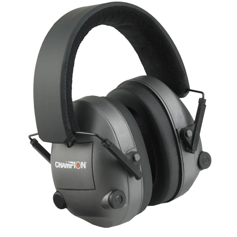 Champion 40974 Ear Muffs, Electronic, Noise Reduction, NRR 25dB, Black