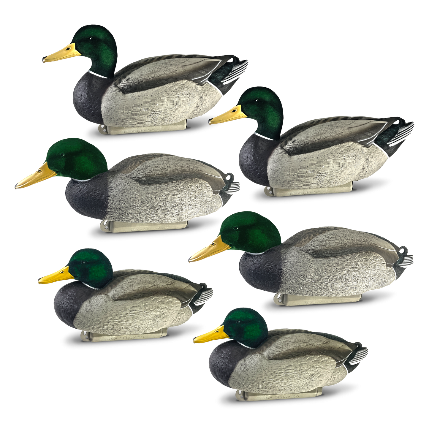 Beavertail DOA Cowboy Pack Flocked Head Mallards decoy
