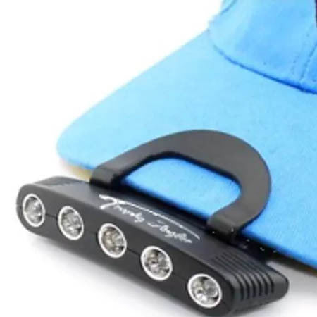 Trophy Angler 5 LED Pivoting Clip-on Cap Light