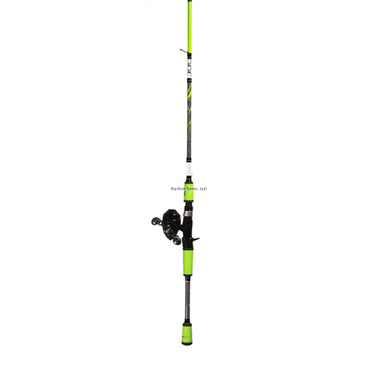 ProFISHiency PRO56SCGREEN Hi-Viz Green Micro Spincast Combo,6 lb Line, Medium Action 2PC Fiberglass Rod,Soft Padded Grips